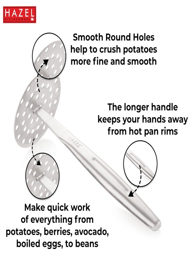 هايزل هراسة باف باجي من الفولاذ المقاوم للصدأ من هازل | هراسة بطاطس دائرية للبطاطس، باف باجي، الخضراوات، وعصر الطعام - Image 3